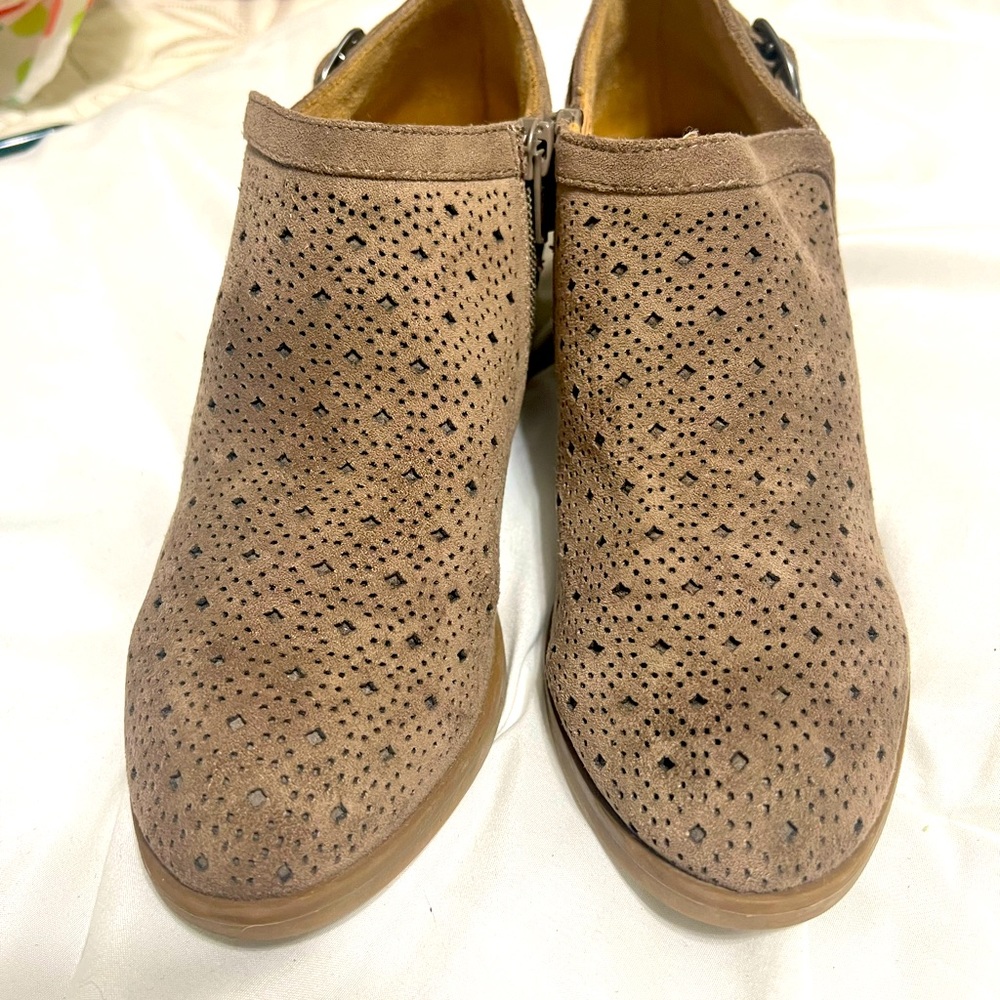 Tan Suede Booties